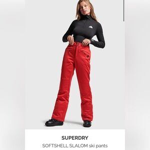 SUPERDRY SOFTSHELL SLALOM Women’s ski pants Red